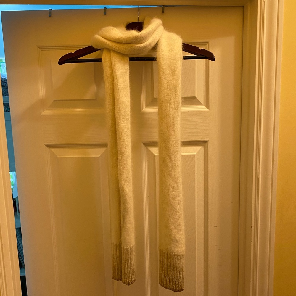 Juicy Couture White Angora Scarf